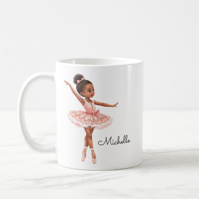 Caneca De Café Bonito Ballerina Girl Personalizada (Esquerda)