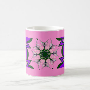 Caneca De Café Bonito bebê rosa púrpura motif monograma de