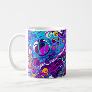 Caneca De Café Bonito bolhas Marble Arte Fluida
