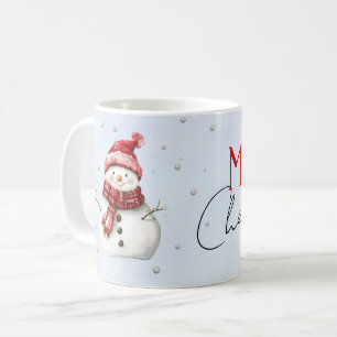 Caneca De Café Bonito boneco de neve e Natal