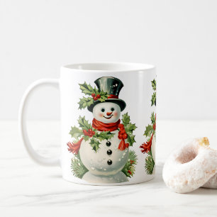 Caneca De Café Bonito boneco de neve: Feliz Natal