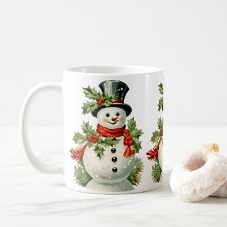 Caneca De Café Bonito boneco de neve: Feliz Natal