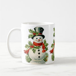 Caneca De Café Bonito boneco de neve: Feliz Natal