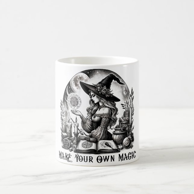 Caneca De Café Bonito Bruxa Apothecary faz sua própria magia (Centro)