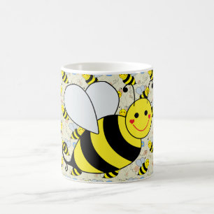 Caneca De Café Bonito Bumble a abelha com teste padrão