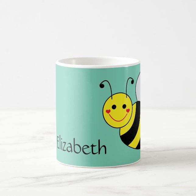 Caneca De Café Bonito Bumble a abelha personalizada (Centro)