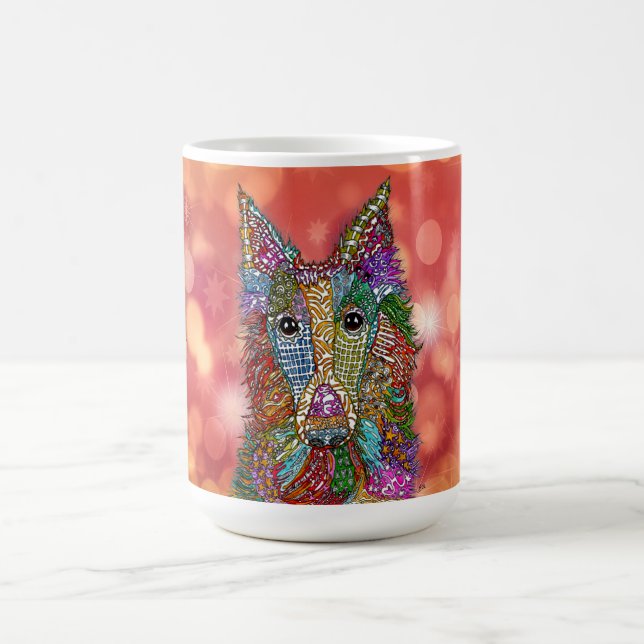 Caneca De Café Bonito Cachorro Silken Windhound (Centro)