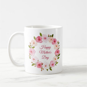 Caneca De Café Bonito camada de Rosa de aquarela do Pastel