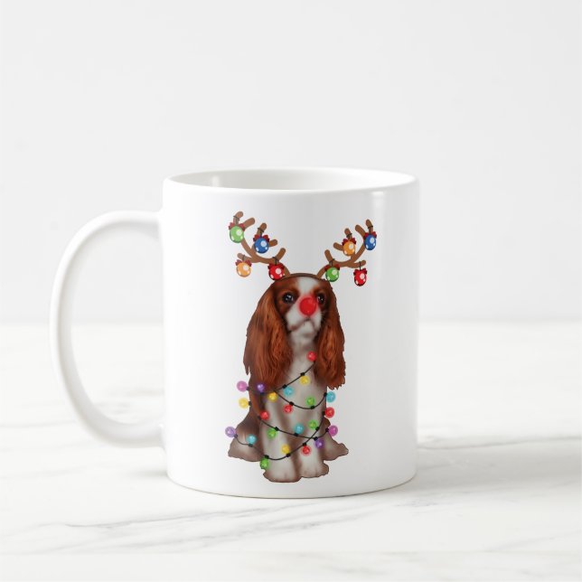 Caneca De Café Bonito Cavaleiro Rei Charles Spaniel Funny Xmas Gi (Esquerda)