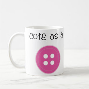 Caneca De Café Bonito como um botão - menina