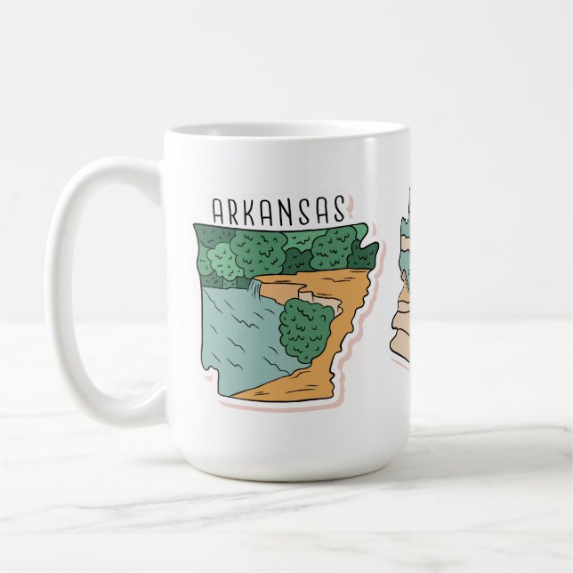 CANECA DE CAFÉ BONITO CONJUNTO DE POSTAIS DE LANDSCAPE DOS ESTADO (Esquerda)