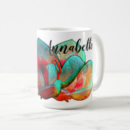 Caneca De Café Bonito cores, flores de magnólia personalizadas