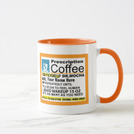Caneca de café bonito da prescrição