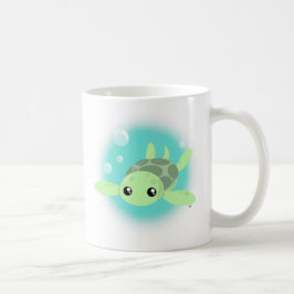 Caneca de café bonito da tartaruga de mar