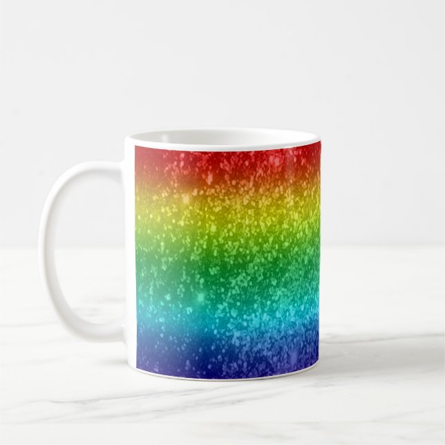 Caneca De Café Bonito desenho brilhante desenho animado arco-íris (Esquerda)