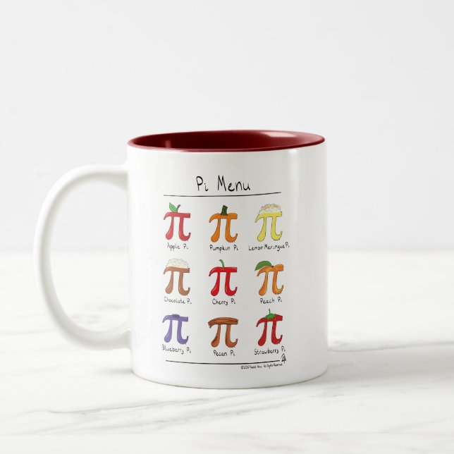 Caneca de café bonito do dia do Pi da matemática (Esquerda)