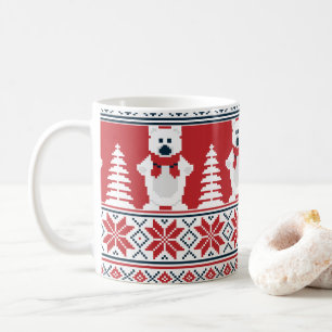 Caneca De Café Bonito e moderno boneco de neve de Natal