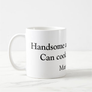 Caneca De Café Bonito e sabe cozinhar adicionar nome master chef