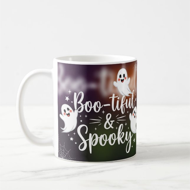 Caneca De Café Bonito e Spooky - Fantástico Halloween (Esquerda)