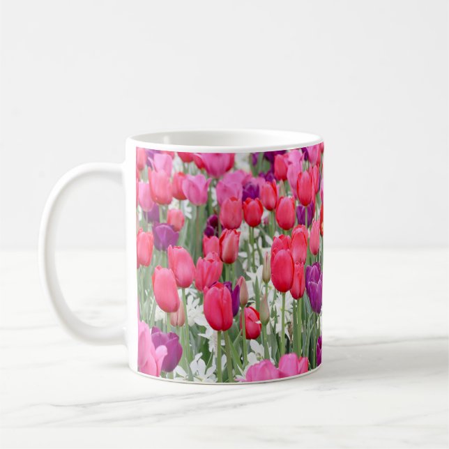 Caneca De Café Bonito em Petais Rosa (Esquerda)