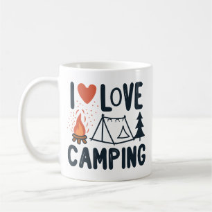Caneca De Café Bonito Eu Adoro Acampar