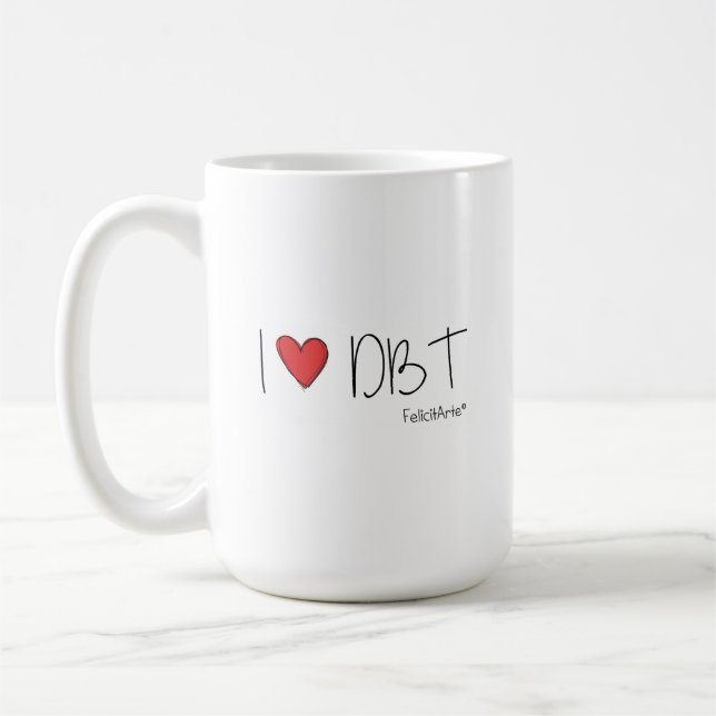 Caneca De Café Bonito eu amo DBT Mug (Esquerda)