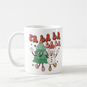 Caneca De Café Bonito Groovy Retro Natal