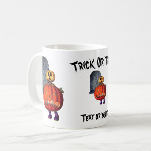 Caneca De Café Bonito Homem-Pumpkin Tombstone Halloween Personali