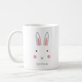 Caneca De Café Bonito Kawaii Bunny Face Páscoa Personalizada De N