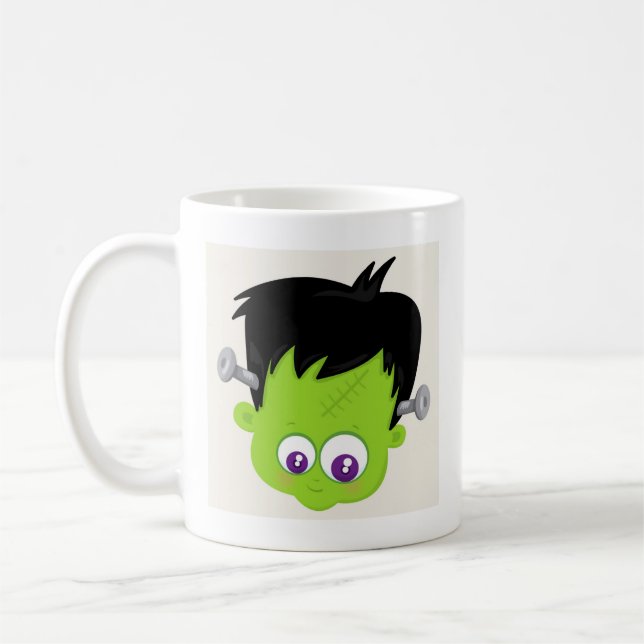 Caneca De Café Bonito monstro verde Frankenstein face ao Dia das  (Esquerda)