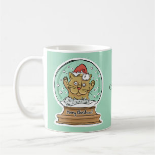 Caneca De Café Bonito Natal Engraçado. Mugs de nome personalizad
