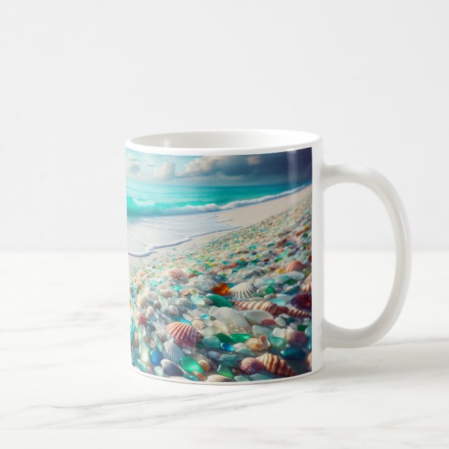 Caneca De Café Bonito Ocean Beach com vidro marinho (Direita)