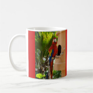 Caneca De Café Bonito Papagaio Vermelho