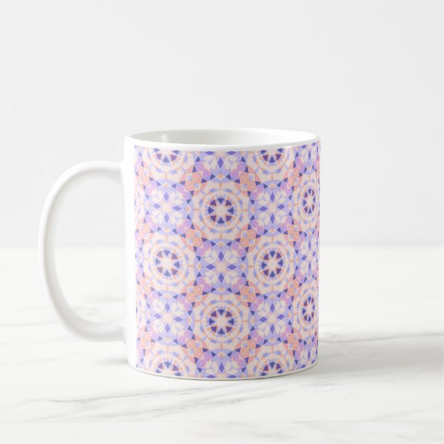 Caneca De Café Bonito Pastel Purple Peach Star Eclectic Kitsch (Esquerda)