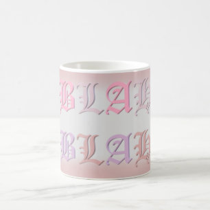 Caneca De Café Bonito pinças púrpura claro blá blá