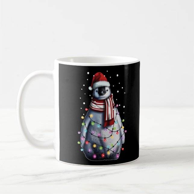 Caneca De Café Bonito Pinguim Passado Feriado Engraçado Natal Pre (Esquerda)