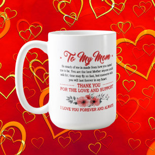 Caneca De Café Bonito poema da mãe adiciona monograma