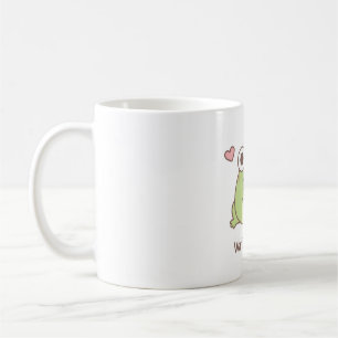 Caneca De Café Bonito Príncipe Sapo Esperando Por Amor