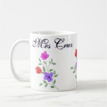 Bonito Professor Floral Personalizado Mug