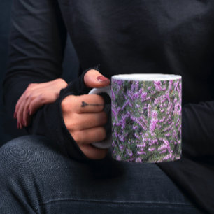 Caneca De Café Bonito Purple Heather Floral