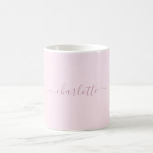 Caneca De Café Bonito Rosa e Blush