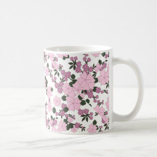 Caneca De Café Bonito rosa Floral