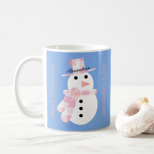 Caneca De Café Bonito Snowman Personalizado Feliz Natal