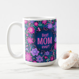 Caneca De Café Bonito Tendência de Diversão Floral Mãe Inspirivid