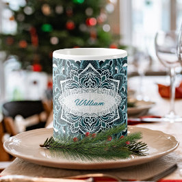 Caneca De Café Bonito Turquoise Mandala Mug