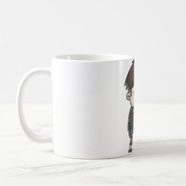 Caneca De Café Bonito Zombie Boy (Esquerda)