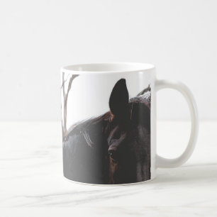 Caneca De Café Bonitos Animais de Cavalo Escuro Coffee Mug