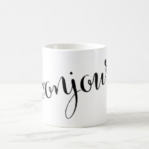 Caneca De Café bonjour Bom Dia, Mug Francês