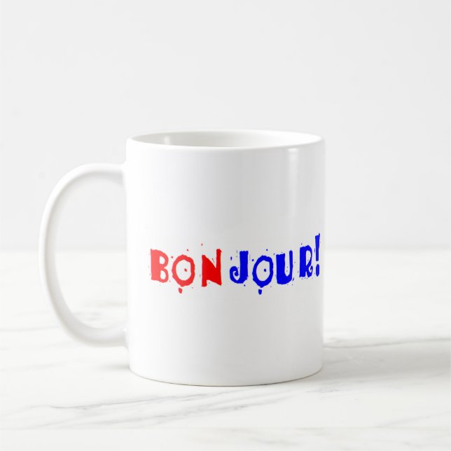 Caneca De Café bonjout francês (Esquerda)