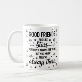 Caneca De Café Bons Amigos São Como Estrelas Citação Inspiradora